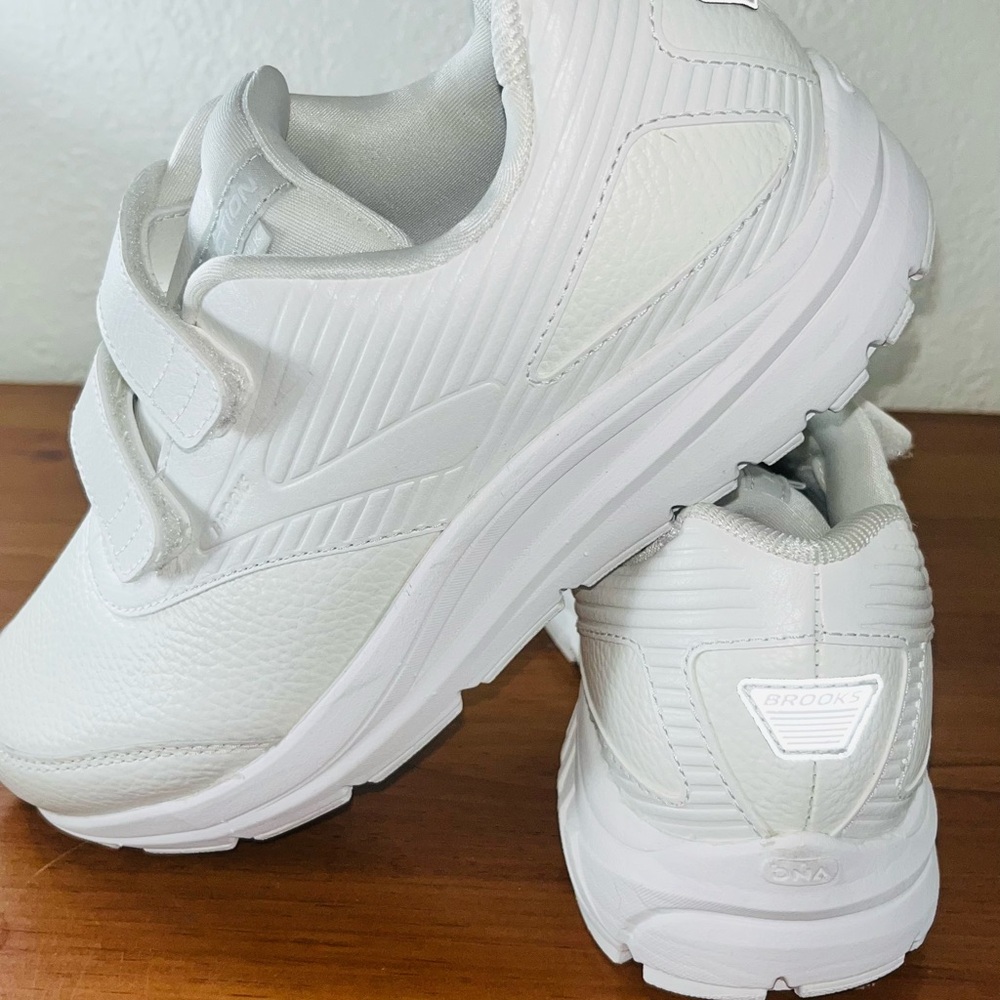 Brooks All-White Velcro Sneakers